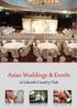 Asian Weddings & Events. at Lakeside Country Club