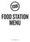 FOOD STATION MENU 2018 MENU LIST