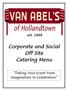 Van Abel s of Hollandtown Catering Taking Your Event From Imagination To Celebration