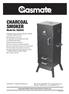 CHARCOAL SMOKER. Model No. BQ2052. Important: Retain these instructions for future use.
