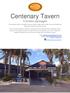 Centenary Tavern. Function packages