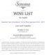 WINE LIST. The Heights. Awarded List of Excellence by the Wine Spectator {Gift Cards Available} {Bottles To-Go} 30% off bottles to go