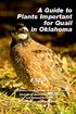A Guide to Plants Important for Quail in Oklahoma