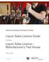 Liquor Sales Licence Guide