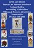 KIWI AUCTIONS Presents an Absentee Auction of Antique Bottles, Advertising, Collectables, Whisky & Brewery Advertising Memorabilia October 16th 2011