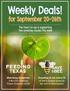 Weekly Deals! for September 20-26th. The Food Co-op is supporting two amazing causes this week