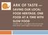 ARK OF TASTE SAVING OUR LOCAL FOOD HERITAGE, ONE FOOD AT A TIME WITH SLOW FOOD JENNIFER CASEY,