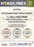 1 x 30ltr KEG FREE BUTCOMBE CRAFT DRAFT BEERS! ONCE PURCHASED 4 x 30ltr FOLLOWING INSTALL SEP OCT 2017