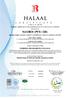 Certificate No. HAL/039 IT IS HEREBY CERTIFIED THAT AS PER ADDRESSED PRODUCTS ON TEN PAGES OF ANNEXURE I. PRODUCED BY NAURUS (PVT.) LTD.