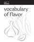 Mpart 1. vocabulary of flavor