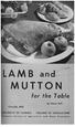 MUTTON LAMB. lor the Table. 1 i1 \ Circular 645. by Sleeter Bull NIVERSITY OF ILLINOIS COLLEGE OF AGRICULTU,RE