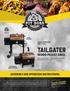 TAILGATER WOOD PELLET GRILL ASSEMBLY AND OPERATION INSTRUCTIONS RECIPES INCLUDED IN BACK OF MANUAL MODEL : PB340TGW1 PART : 71344