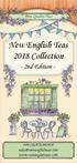 New English Teas 2018 Collection