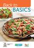 Back to BASICS. recipe book. Supported by. Department of Health