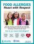FOOD ALLERGIES. React with Respect
