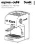 Coffee & Tea Machine. Instruction Manual & Guarantee