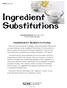 Ingredient Substitutions