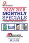 MAY 2018 MONTHLY SPECIALS INCLUDING CANDY, GROCERY & TOBACCO. Order product with your regular order. Special pricing is in effect for deliveries from