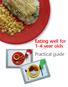 Eating well for 1-4 year olds Practical guide