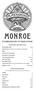 MONROE. A neighborhood place for family & friends WORKING BEVERAGES CAFE BEVERAGES