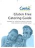 Gluten Free Catering Guide. Suitable for school tuckshops, sporting club canteens and school camps