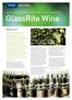 SPECIAL EDITION: BOTTLING WINE IN A CHANGING CLIMATE... MAINTAINING MOMENTUM. GlassRite Wine