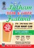 WELCOME CASK BEERS. From the Festival Chair. [2] 9th Lytham Beer & Cider Festival AXHOLME Crowle, North Lincs. CLEARWATER PALE ALE 4.