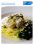 Pollock with young greens, English mustard and sage