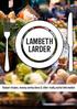 LAMBETH LARDER. Budget recipes, money saving ideas & other really useful information