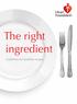 The right ingredient. Guidelines for healthier recipes