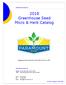 2018 Greenhouse Seed Micro & Herb Catalog