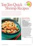 Top Ten Quick Shrimp Recipes