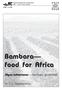 Bambara food for Africa