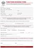 FUNCTIONS BOOKING FORM