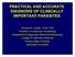 PRACTICAL AND ACCURATE DIAGNOSIS OF CLINICALLY IMPORTANT PARASITES