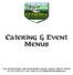 Catering & Event Menus