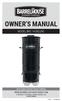 OWNER S MANUAL MODEL BHC 14 DELUXE  A PRODUCT OF BARREL HOUSE COOKER, LLC PATENT PENDING. Your Guide to Barrel House Cooking