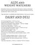 ALDI and weight watchers