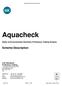 Aquacheck. Scheme Description. Water & Environmental Chemistry Proficiency Testing Scheme