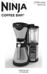 CF086 series OWNER S GUIDE COFFEE BAR. ninjakitchen.com
