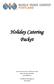Holiday Catering Packet