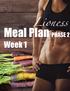 Lioness. Meal Plan PHASE 2. Week 1. The Betty Rocker TM Inc All Rights Reserved Page!1