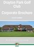 Drayton Park Golf Club Corporate Brochure