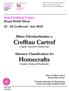 Crefftau Cartref. Homecrafts. Blaen Ddosbarthiadau o. Advance Classification for. Sioe Frenhinol Cymru Royal Welsh Show Gorffennaf / July 2018