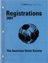 The HOSTA Journal Volume 33 Number R. Registrations. The American Hosta Society