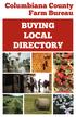 Columbiana County Farm Bureau BUYING LOCAL DIRECTORY