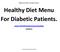 Healthy Diet Menu For Diabetic Patients.