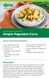 Simple Vegetable Curry