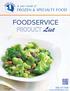 FOODSERVICE. PRODUCT List