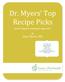 Dr. Myers Top Recipe Picks